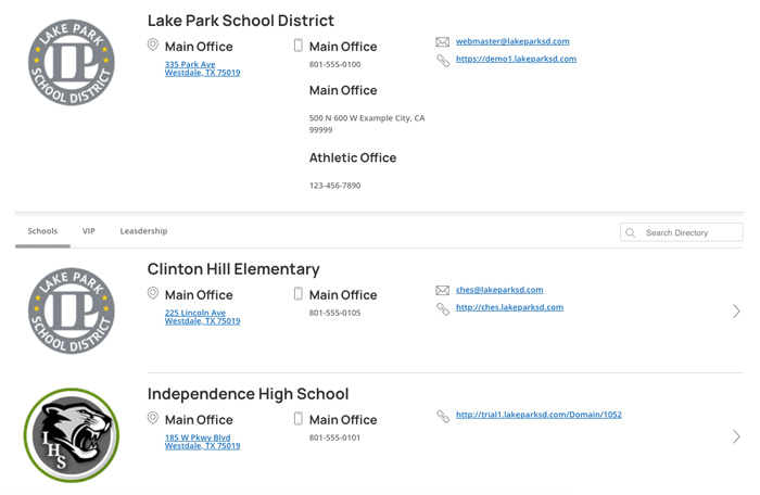 WCM integrated staff directory application preview